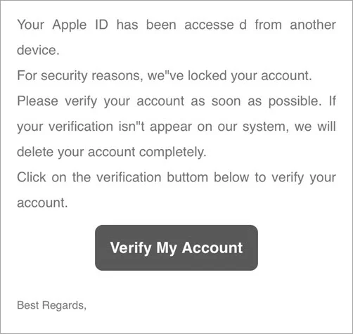 your apple id has been locked email