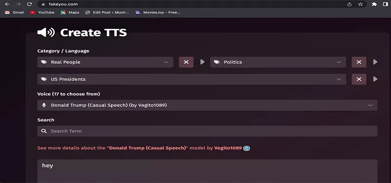 donal trump ai voice